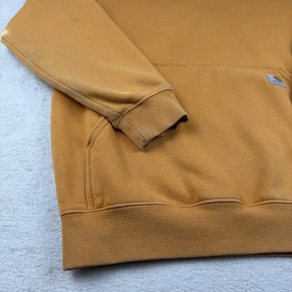 Carhartt Loose Fit Graphic Hoodie Sweatshirt Pullover K288 Q27 Orange Men Medium
